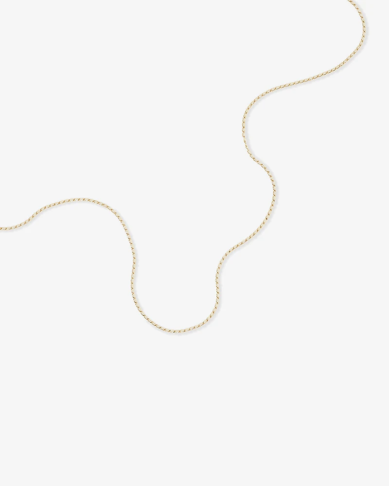 Chaîne gourmette fine de 50 cm (20 po) en or jaune 10 carats