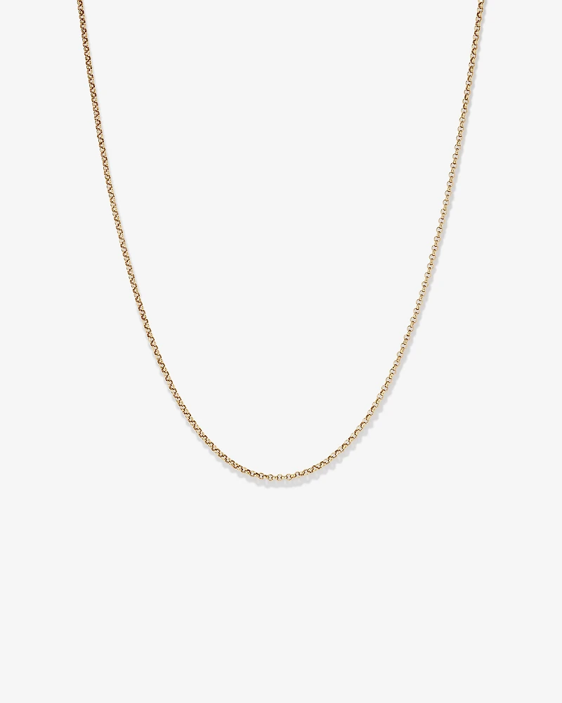 50cm (20") Hollow Belcher Chain in 10kt Yellow Gold