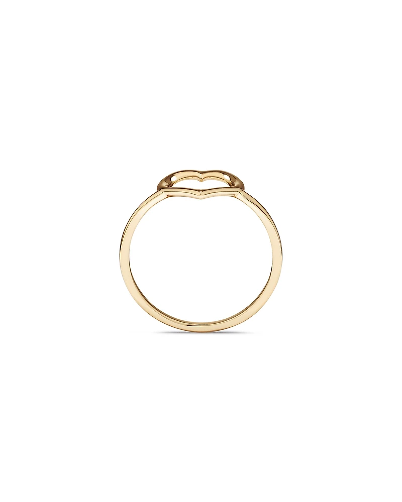 Open Heart Ring in 10kt Yellow Gold