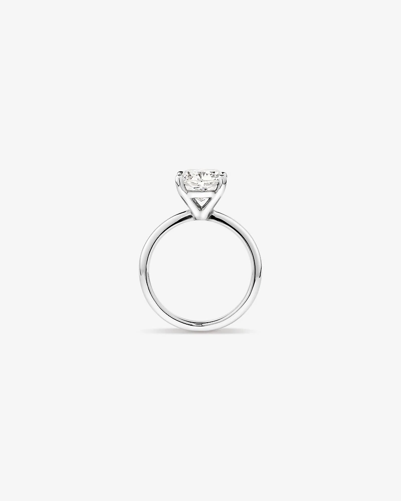 3,00 Carats Poids Total Bague De Fiançailles Solitaire En Diamant Coupe Coussin Cultivé En Laboratoire, En Platine