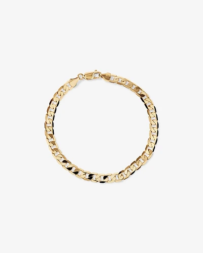 21cm (22") 6mm-6.5mm Width Curb Bracelet in 10kt Yellow Gold