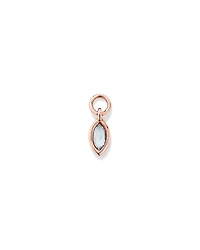Sky Blue Topaz Single Earring Charm in 10kt Rose Gold
