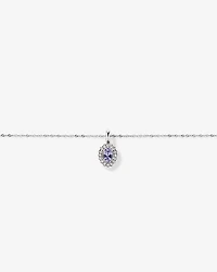 Tanzanite & 0.15TW of Diamond Halo Pendant with Chain in 10kt Gold