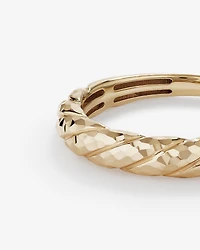 Bague croissant taillée en diamant en or jaune 10kt