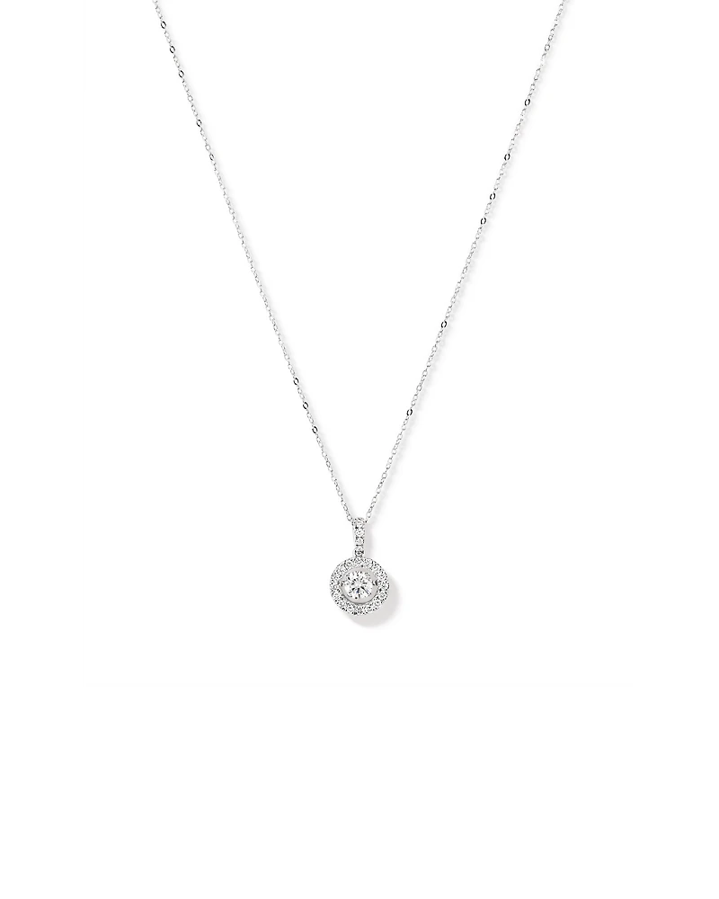 Lume Lab Round Pendant with 1.00 Carat TW of Laboratory-Grown Diamonds in 10kt Gold