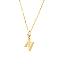 N Initial Pendant in 10kt Yellow Gold