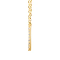 "N" Initial Necklace with 0.10 Carat TW of Diamonds in 10kt Yellow Gold