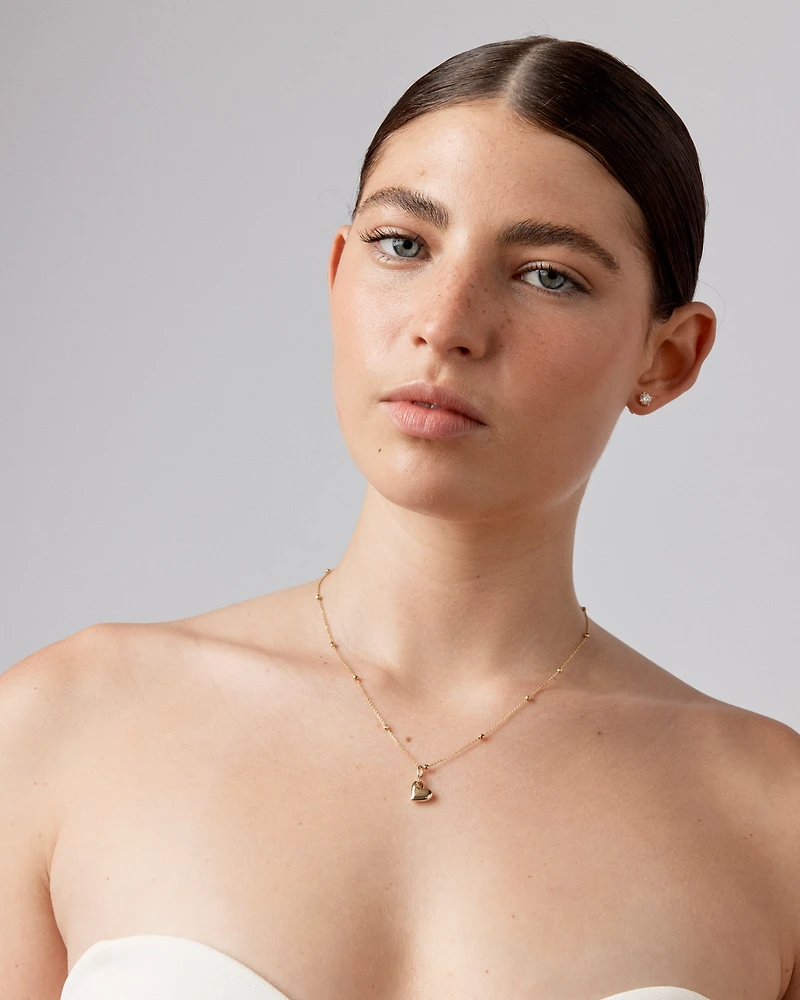 45cm (18") 2mm-2.5mm Width Adjustable Bead Necklace 10kt Yellow Gold