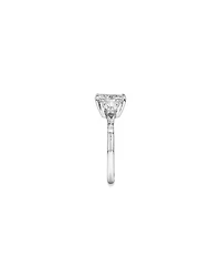 2.86 Carat TW Radiant Cut Laboratory-Grown Diamond Fancy Side Stone Engagement Ring 14kt White Gold