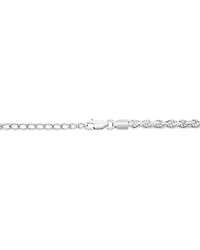 Chaîne cordelette en argent sterling de 50 cm, largeur de 3,5 à 4 mm