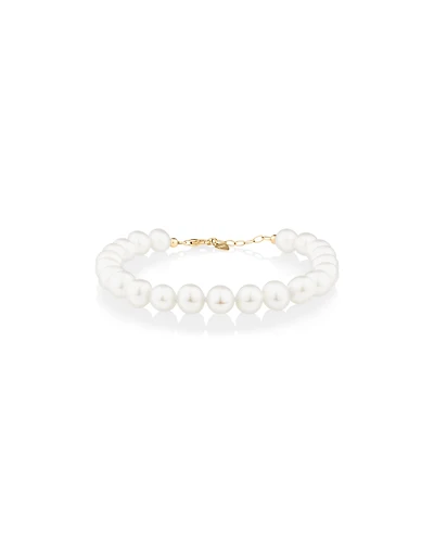 7-7.5mm Cultured Freshwater Potato Pearl Bracelet in 10kt Yellow Gold