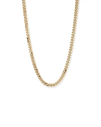 60cm (22") 9mm Width Semi Solid Diamond Cut Curb Chain in 10kt Yellow Gold