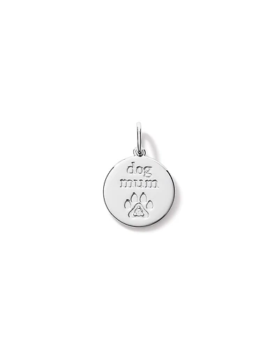 Dog Mum Cubic Zirconia Pendant in Sterling Silver