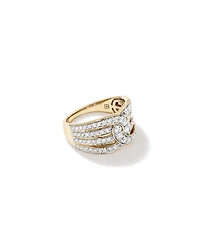 1.00 Carat TW Diamond Link Ring in 10kt White and Yellow Gold
