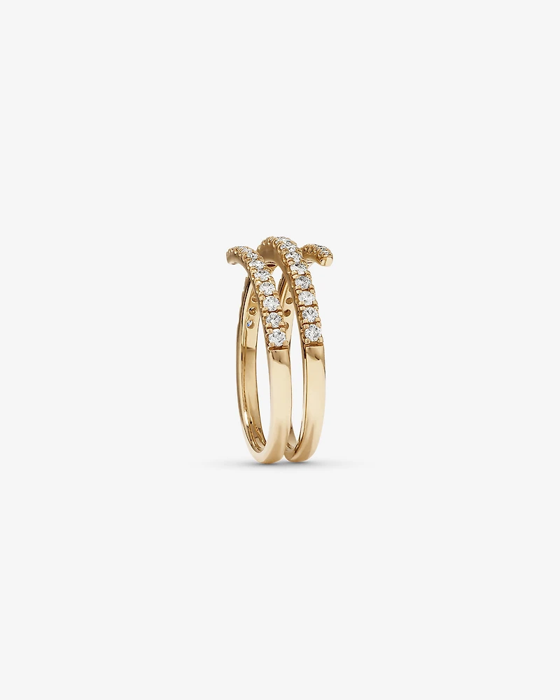 Spiral Ring with .50 carat TW of diamonds in 10kt yellow gold