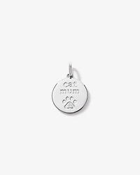 Cat Mum Cubic Zirconia Pendant in Sterling Silver