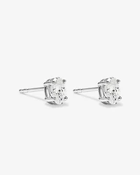 0.50TW Lab Diamond Oval Stud Earrings in Silver