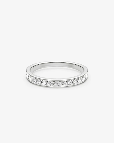 0.50 Carat TW Round Brilliant Third Channel Set Ring 18kt White Gold