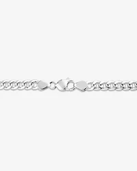 55cm (22") 7mm Width Miami Curb Chain in Sterling Silver