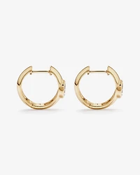 0.50 Carat TW of Laboratory-Grown Pear Cut Diamond Huggie Earrings in 10kt Yellow Gold