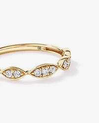0.20TW Diamond Twist Wedding Band 14kt Yellow Gold