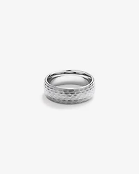 8mm Hammered Wedding Band in Tungsten