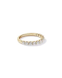 Alliance en or jaune 14 carats sertie d'un diamant rond brillant de synthèse 0,83 carat