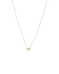 Double Open Heart Necklace in 10kt Yellow Gold