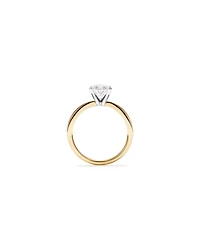 2.00 Carat TW Oval Cut Lab-Grown Diamond Solitaire Engagement Ring in 14kt Yellow and White Gold