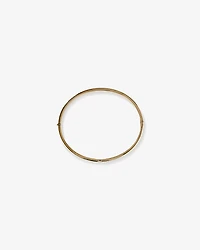 Diamond Accent Oval Bangle in 10kt Yellow Gold