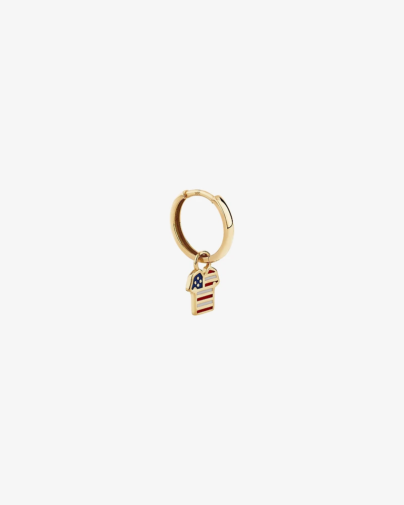 USA Jersey Earring Charm in 18Kt Vermeil