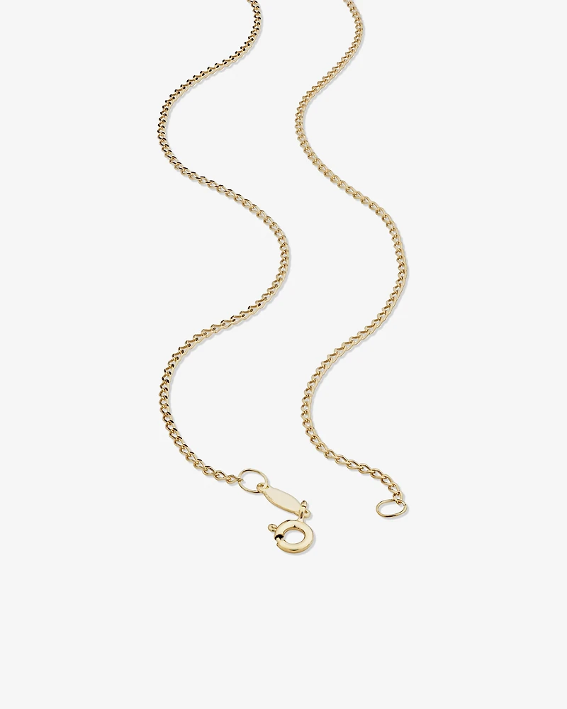 50cm (20") Curb Chain in 10kt Yellow Gold