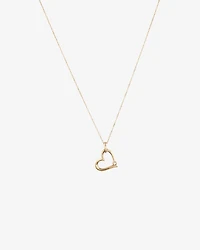 Heart Pendant with Diamond in 10kt Yellow Gold
