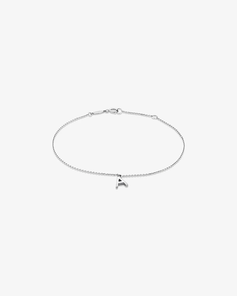 19cm (7.5") A Initial Bracelet in Sterling Silver