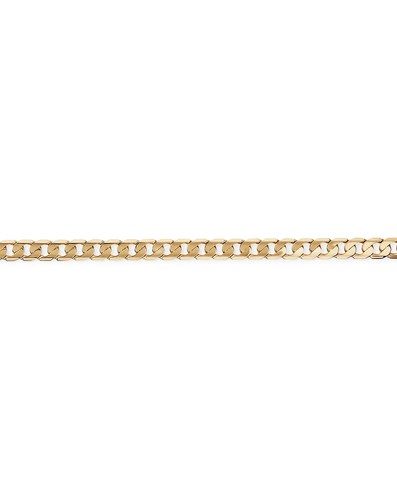 23cm (22") 6mm-6.5mm Width Curb Bracelet in 10kt Yellow Gold