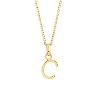C Initial Pendant in 10kt Yellow Gold