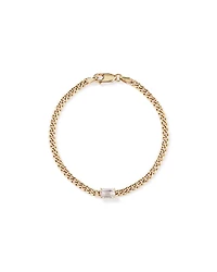 1.00TW Emerald Cut Lab Diamond Bracelet in 10kt Gold