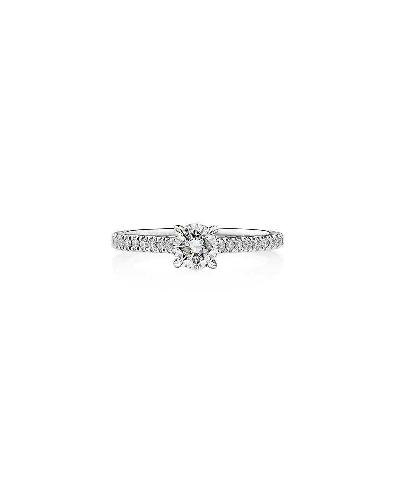 Engagement Ring with 0.78 Carat TW of Diamonds in 14kt White Gold