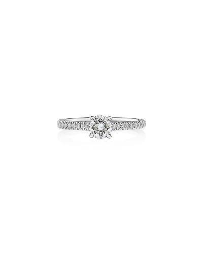 Engagement Ring with 0.78 Carat TW of Diamonds in 14kt White Gold