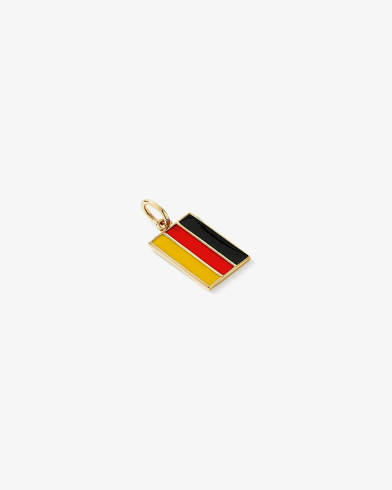 Germany Flag Pendant in 18Kt Vermeil
