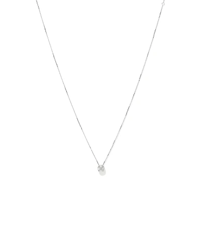 0.39 Carat TW Multistone Princess and Marquise Cut Diamond Pendant in 10kt White Gold