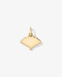 Red Enamel Fan Pendant in 18kt Vermeil
