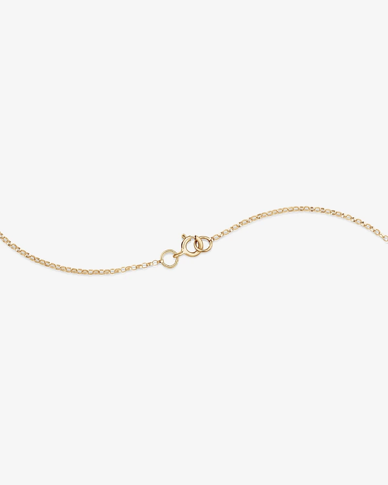 "F" Initial Necklace with 0.10 Carat TW of Diamonds in 10kt Yellow Gold