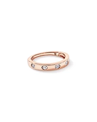 0.22TW Oval Laboratory-Grown Diamond Wedding Band 14kt Rose Gold
