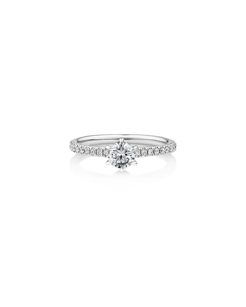 Sir Michael Hill Designer Engagement Ring with 0.70 Carat TW of Diamonds in 18kt White Gold