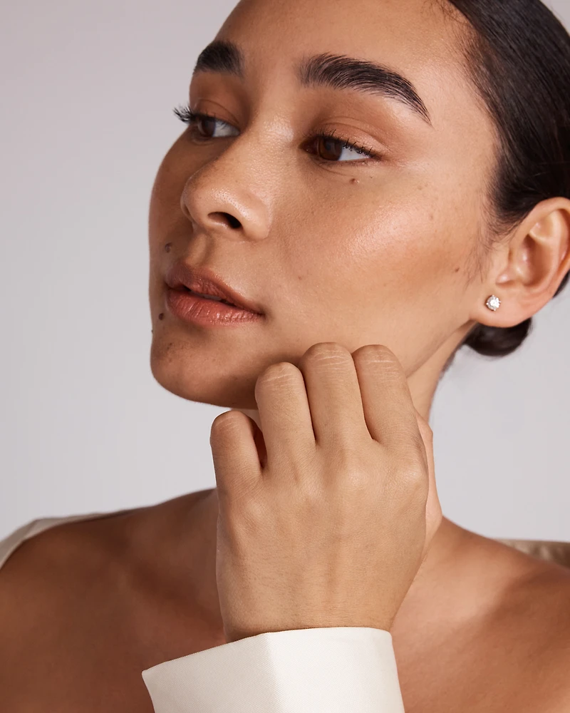 1.00 Carat TW Diamond Solitaire Stud Earrings in 18kt Yellow Gold