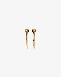10mm Peridot Accent Sleepers in 10kt Yellow Gold