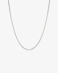 Hollow Belcher Chain in 10kt White Gold