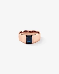 Bague à large bande du Parti Sapphire australien en or rose 10 carats