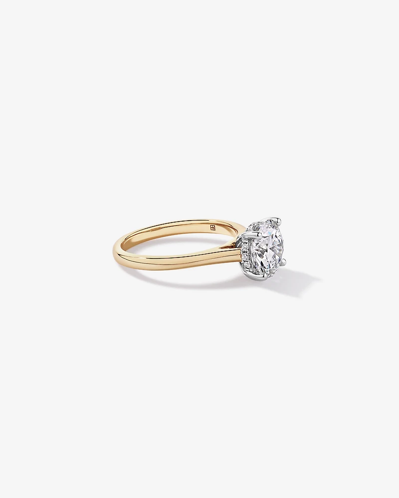 2.32TW Round Brilliant Laboratory-Grown Diamond Solitaire Ring 14kt Yellow and White Gold
